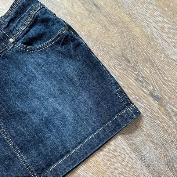 Coastal Cowgirl Denim Mini Skirt Jean Skirt Festival Fashion - Size 13 - Picture 3 of 11